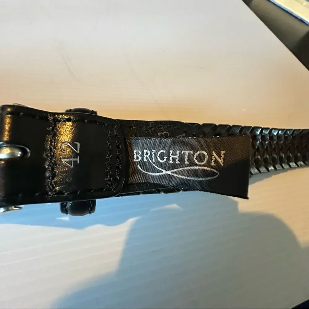 Vintage Brighton Braided Leather Belt Rustic size 42